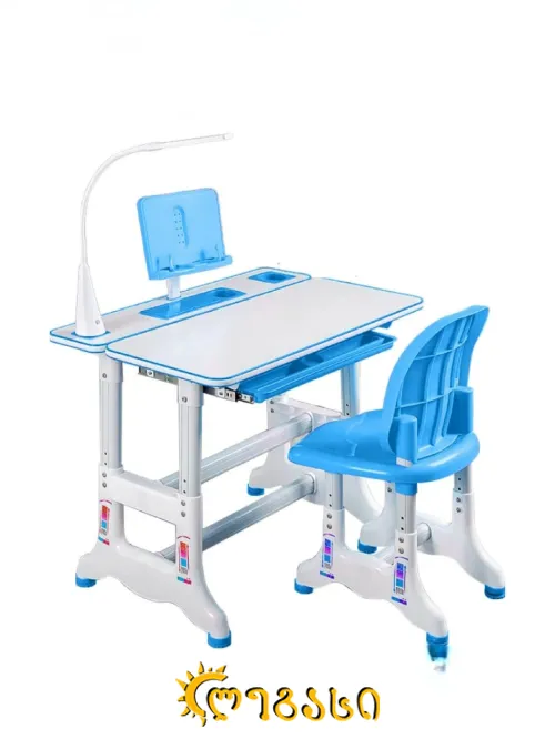 ბავშვის სამეცადინო მაგიდა სკამით