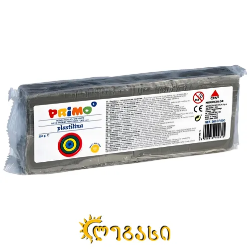 პლასტელინი Plasticine bar 550 gr GRAY  261CP550850 PRIMO