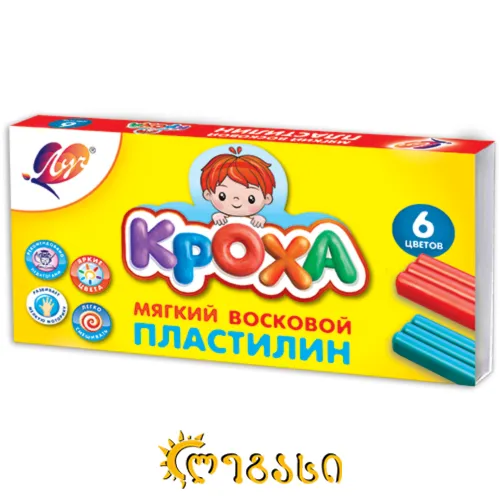პლასტელინი 6ფ. LUCH "Kroxa" (40) 12С 863-08