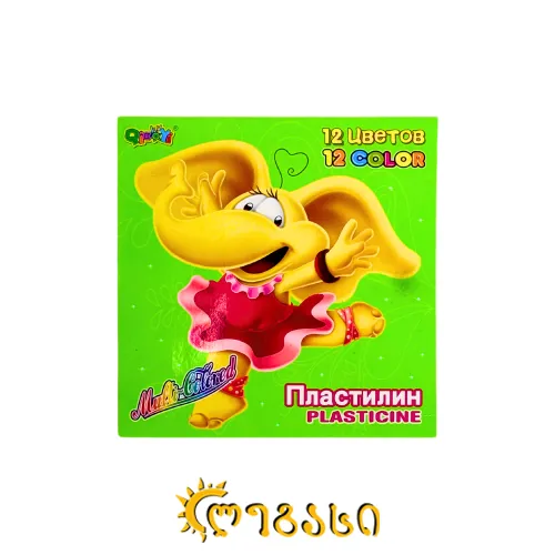 პლასტელინი (12 ფერი) 