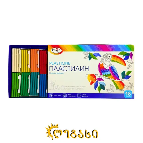 პლასტელინი (18 ფერი)