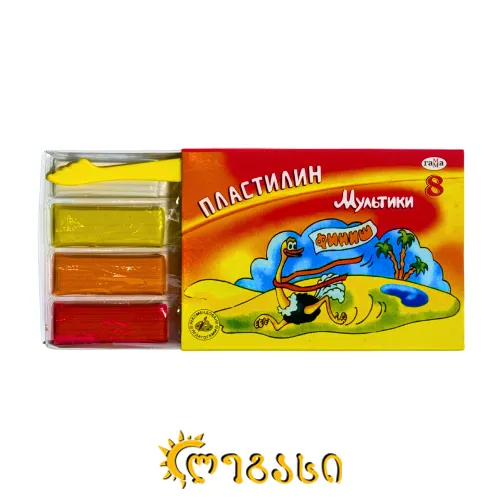 პლასტელინი (8 ფერი)