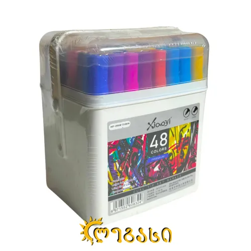 ორმხრივი სამხატვრო მარკერები (48 ფერი)