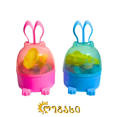 პლასტელინი საძერწი ფორმებით (12 ფერი) DOUGH