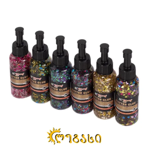 თხევადი ბრჭყვიალა წებო (120 მგ) GLITTER GLUE 