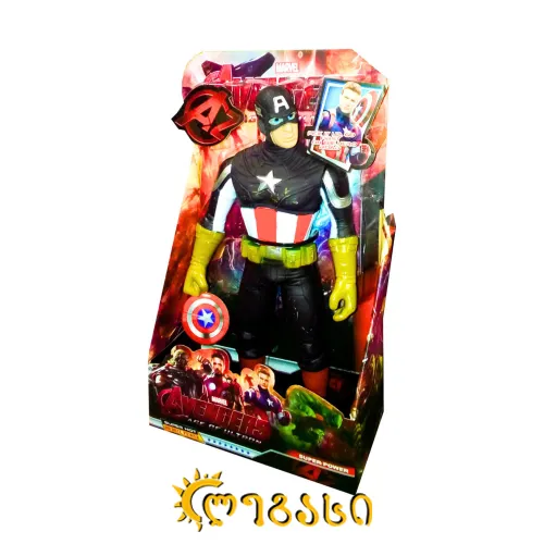 საკოლექციო ფიგურა - კაპიტანი ამერიკა SUPER HERO SERIES DOLL (CAPTAIN AMERICA) 30 სმ