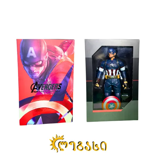 საკოლექციო ფიგურა - კაპიტანი ამერიკა SUPER HERO SERIES DOLL (CAPTAIN AMERICA) 31 სმ