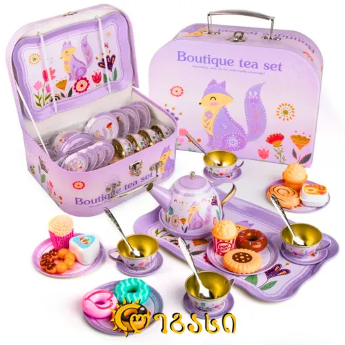 სათამაშო ჭურჭელი - ჩაის კომპლექტი (რკინის)