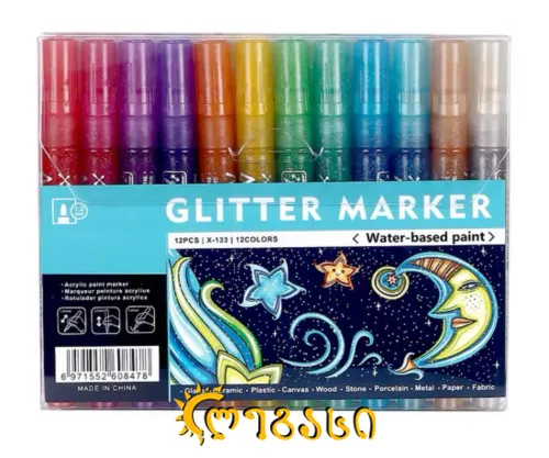 აკრილის ბრჭყვიალა მარკერი (12 ფერი) -42548