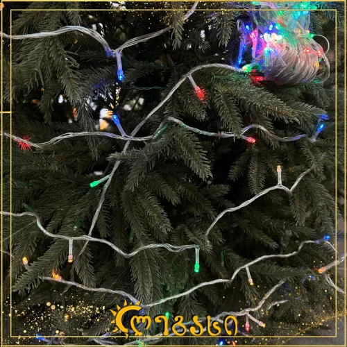 საახალწლო ნაძვის ხის განათება სიგრძე 9-მ