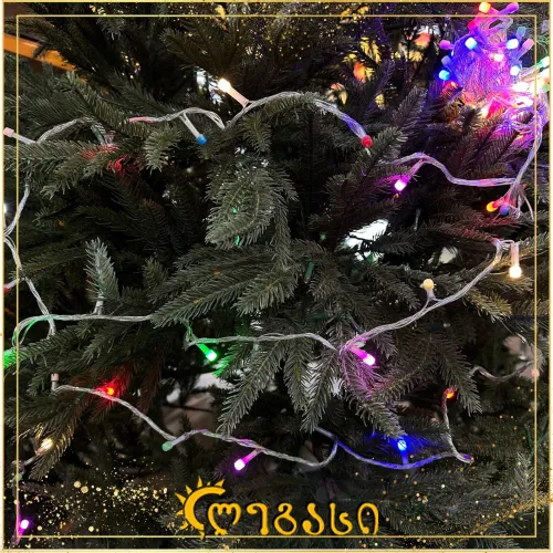 საახალწლო ნაძვის ხის განათებნა