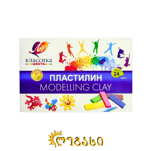 პლასტელინი (24 ფერი) LUCH "Classic"