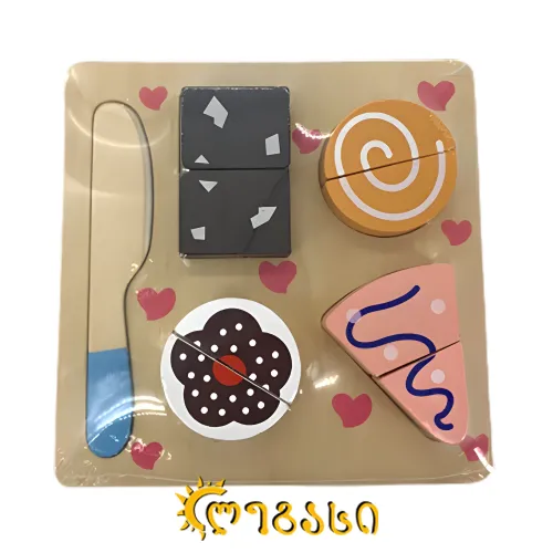 საბავშვო სათამაშო ხის დაფა ხილით