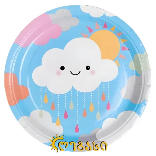 დაბადების დღის თეფში საბავშვო 10-ც.  #-9 . დიდი