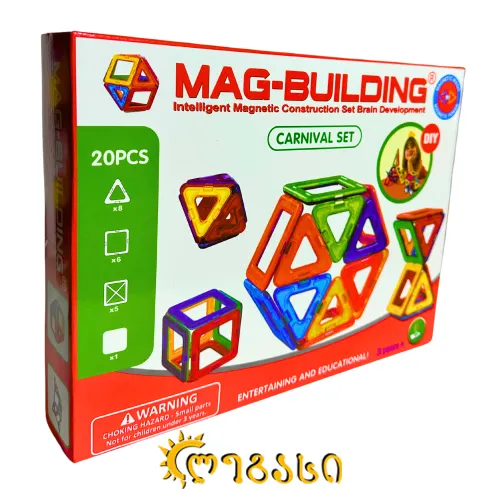 მაგნიტური კონსტრუქტორი MAG-BUILDING (20 PCS)