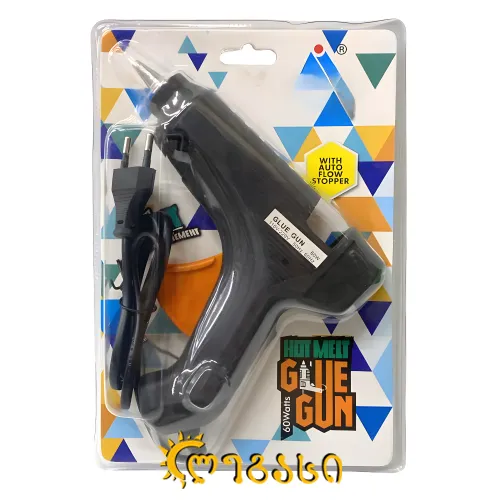 სილიკონი ჯოხის აპარატი დიდის 60-ვატ. (წებოს თოფი)