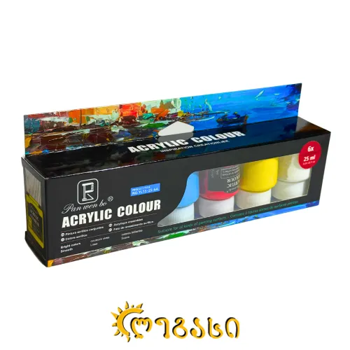 აკრილი (6 ფერი) ACRYLIC COLOUR