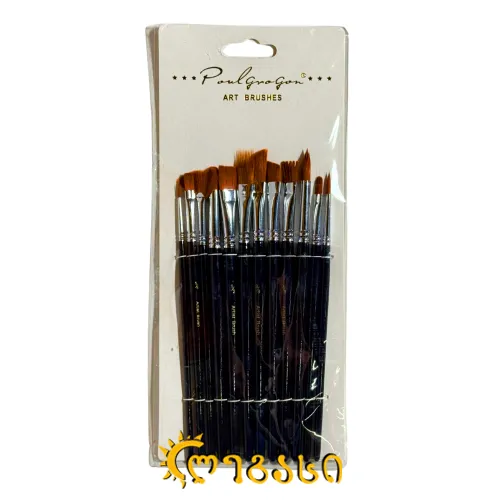 სამხატვრო ფუნჯების ნაკრები (12 ცალი)