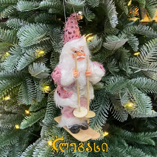 საახალწლო თოვლის ბაბუ 24სმ. ზარით