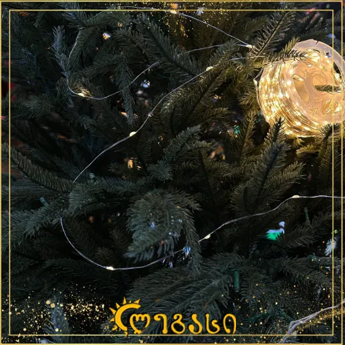 ნაძვის ხის განათება 100 მეტ.პულტით