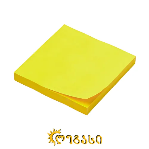 წებოვანი ფურცელი მაგიდის ყვითელი 100-ც.