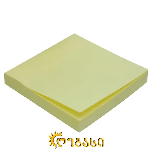 წებოვანი ფურცელი მაგიდის ყვითელი 100-ც.