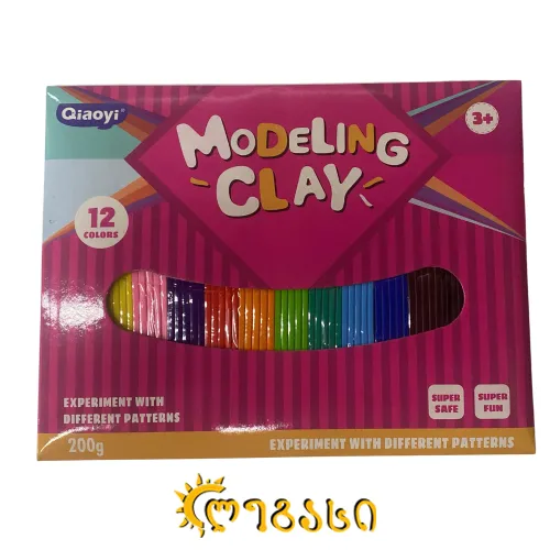 პლასტელინი 12 ფერი