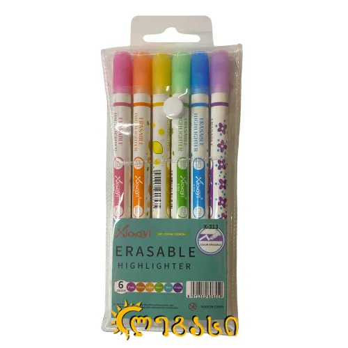 ფლომასტერი საშლელით 6 ფერი