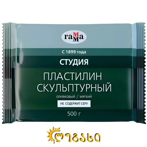 პლასტელინი პროფ. Гамма  0.5კგ ОЛИВКОВЫЙ Т