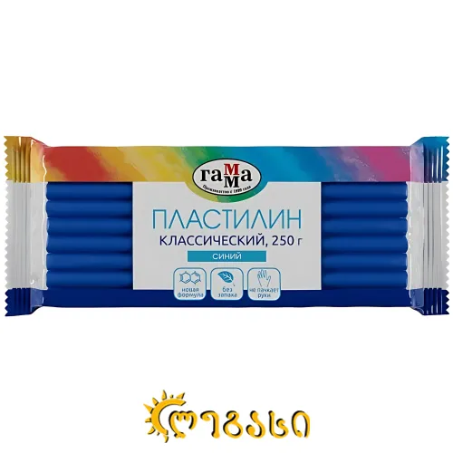 პლასტელინი  Гамма "Классический"250гр. СИНИЙ