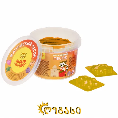 ქვიშა-პლასტელინი Мульти-Пульти "Магический песок", желтый, 500გრ