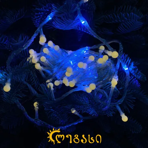 საახალწლო ნაძვის ხის განათება 6 მეტრი