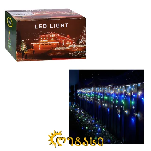 საახალწლო ნაძვის ხის განათებნა 3*1 მეტრი (ჩამოსაკიდი განათება)