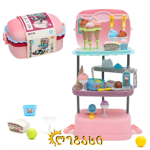 თ2506495 პლასმასის სათამაშო ნაყინის აპარატი ნაკრები