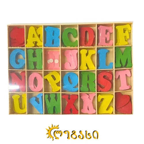 ხის ასოები დასაკრავით