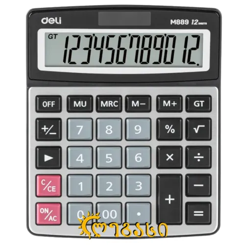 კალკულატორი 12 თანრიგიანი M889 , Deli