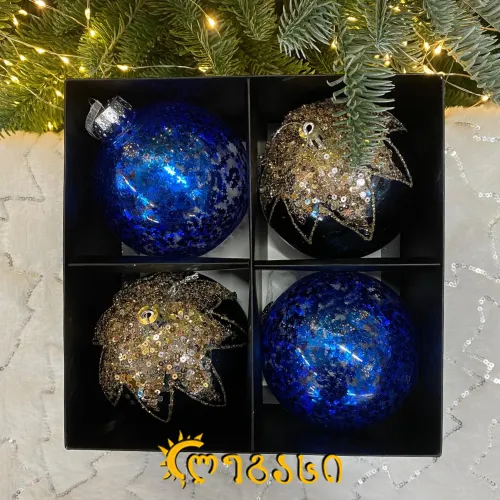 ნაძვის ხის მოსართავი სათამაშოები (4ცალი)