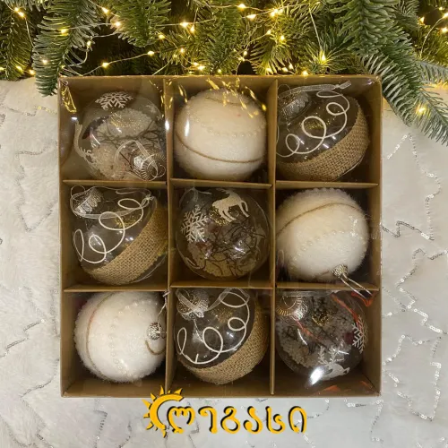 ნაძვის ხის მოსართავი (9ც.)