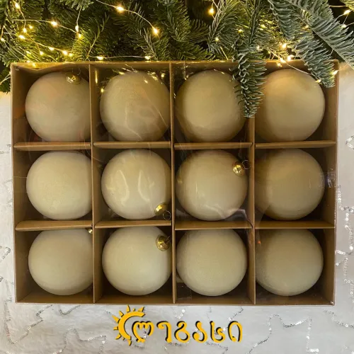 ნაძვის ხის მოსართავი სათამაშოები  (12ც.)