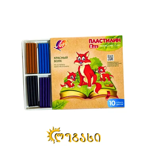 პლასტელინი (10 ფერი)