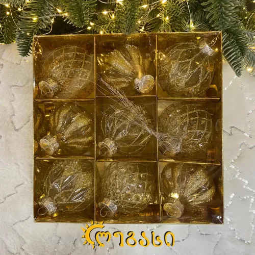 ნაძვის ხის მოსართავი (9ც.)