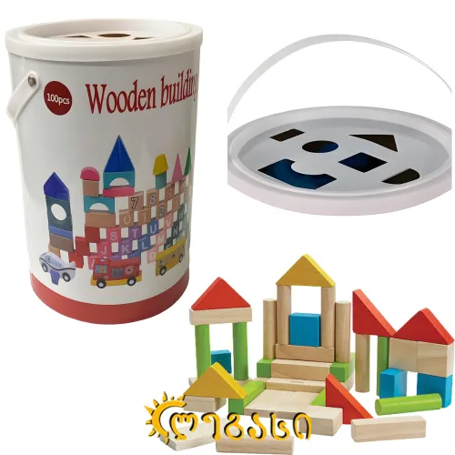 თ2509176 ხის კუბიკები 100 ცალიანი