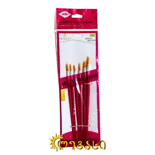 სამხატვრო ფუნჯების ნაკრები (6 ცალი)