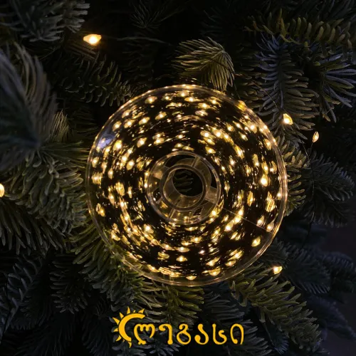 საახალწლო ნაძვის ხის განათება 100 მეტრი