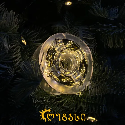 საახალწლო ნაძვის ხის განათება 50 მეტრი