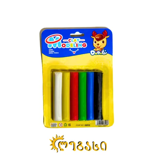 პლასტელინი (6 ფერი) CLAY MODELING 