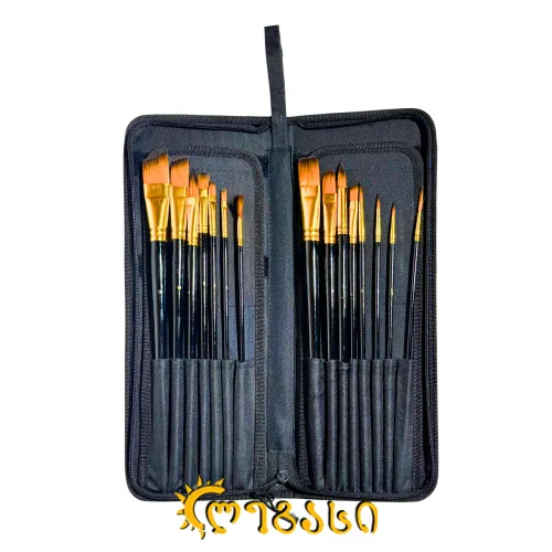 სამხატვრო ფუნჯების ნაკრები (15 ცალი)