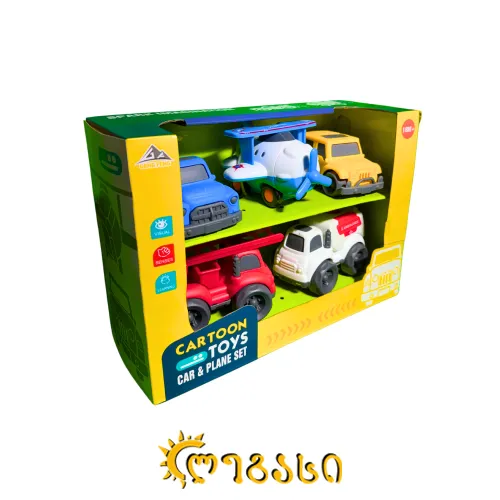 სათამაშო ნაკრები CARTOON TOYS CAR & PLANE SET