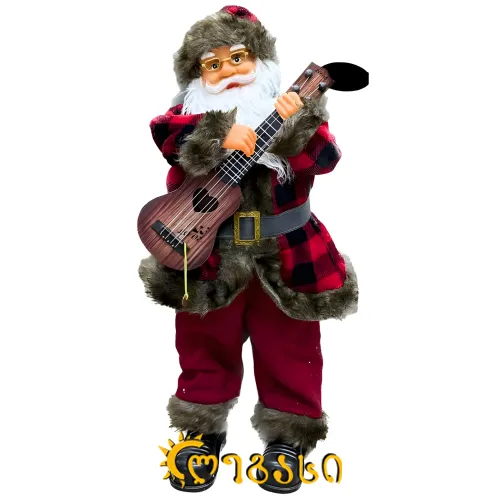 დეკორატიული მუსიკალური თოვლის ბაბუ 80-სმ