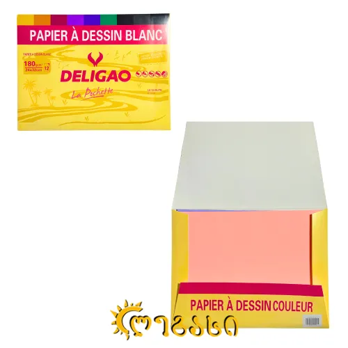 ფერადი ქაღალდის ნაკრები (12 ფერი) 24X32 სმ